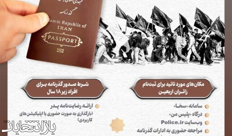 اینفوگرافیک/ چگونه گذرنامه زیارتی اربعین را بگیریم؟